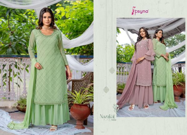 Psyna Nazakat Beautiful Wear Georgette  Kurti Sharara With Dupatta